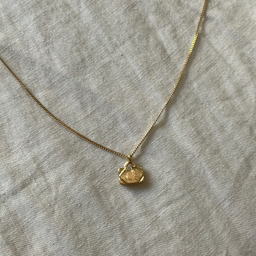 Givenchy Vintage Handbag Pendant Necklace Gold-Tone - Picture 2 of 3